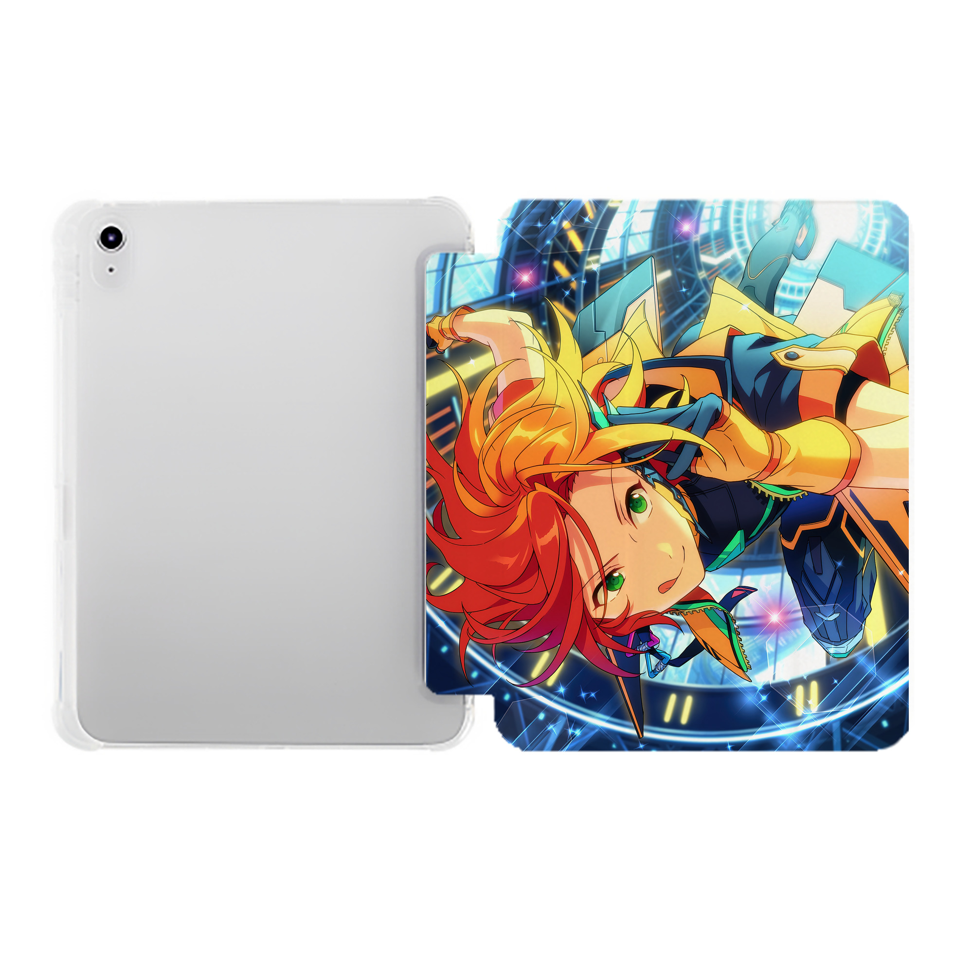 （画像用） あんさんぶるスターズ! Ensemble Stars IPad ケース ペン収納付き 三つ折りスタンド PUレザー×シリコン 対応機種9.5/10.5/10.9インチ